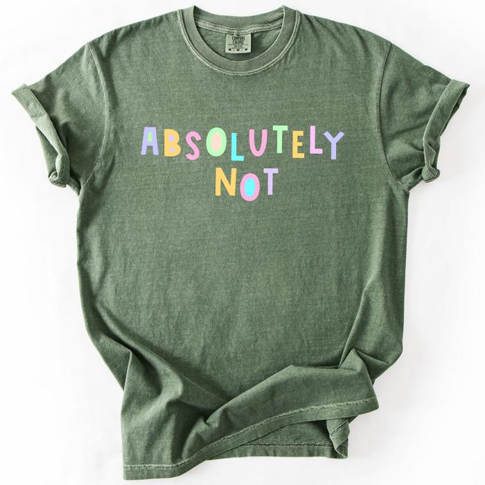 Absolutely Not Colorful Sassy Sarcastic Minimalist Funny Graphic Comfort Colors Tee