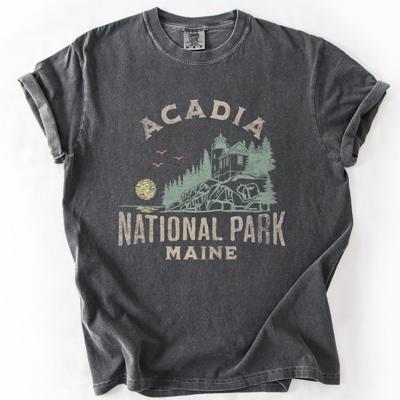 Acadia National Park Maine Nature Outdoors Camping Hiking Scenic Comfort Colors Tee