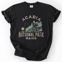 Large Black Acadia National Park Maine Nature Outdoors Camping Hiking Scenic Comfort Colors Tee