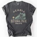 Large Pepper Dark Gray Acadia National Park Maine Nature Outdoors Camping Hiking Scenic Comfort Colors Tee