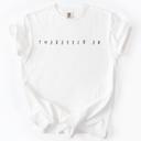 Small White Be Different, Sassy, Sarcastic, Minimalist, Funny, Witty, Bold Statement Comfort Colors Tee