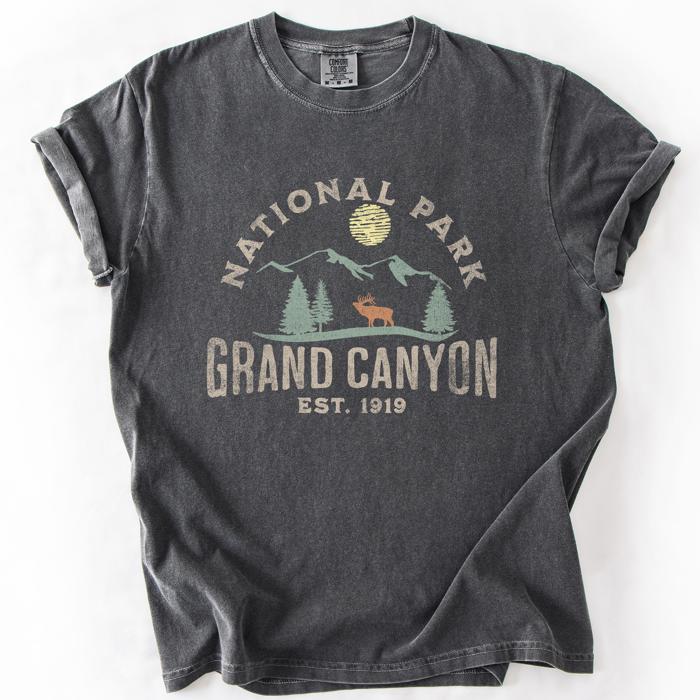 Grand Canyon National Park Nature Outdoors Camping Hiking Adventure Trails Comfort Colors Tee