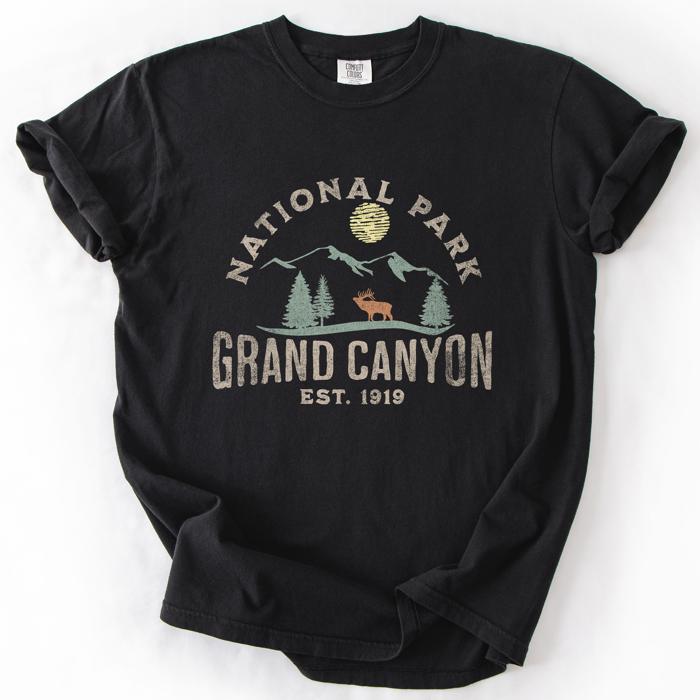 Grand Canyon National Park Nature Outdoors Camping Hiking Adventure Trails Comfort Colors Tee