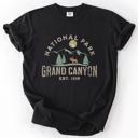 Large Black Grand Canyon National Park Nature Outdoors Camping Hiking Adventure Trails Comfort Colors Tee