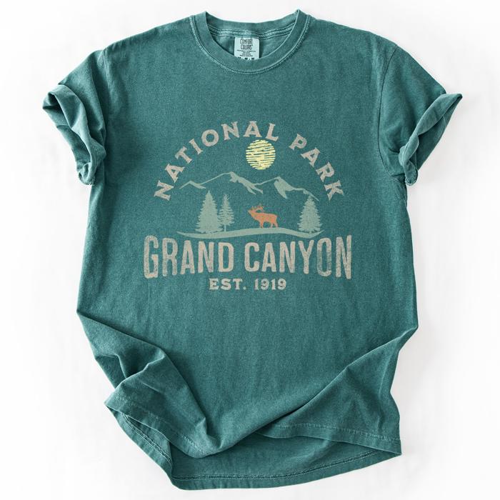Grand Canyon National Park Nature Outdoors Camping Hiking Adventure Trails Comfort Colors Tee