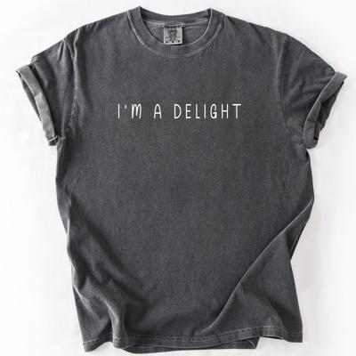 I'm A Delight, Sassy, Sarcastic, Minimalist, Funny Comfort Colors Tee Limited Edition
