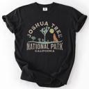 XXL Black Joshua Tree National Park Desert Vistas Camping And Hiking Adventure Landscape Illustration Comfort Colors Tee