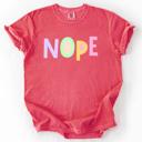 Nope, Colorful, Sassy, Sarcastic, Minimalist, Funny, Bold, Playful Comfort Colors Tee