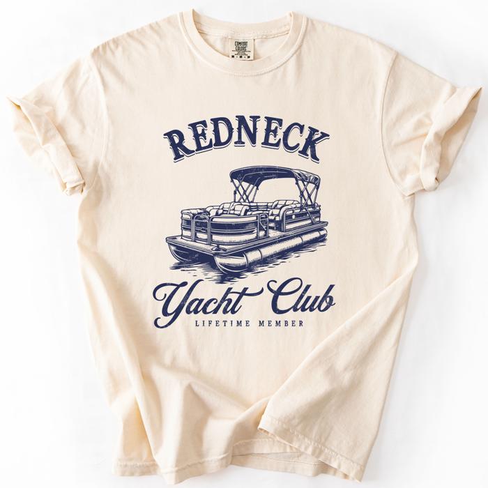 Redneck Yacht Club Funny Summer Beach Hot Girl Summer Sunshine Comfort Colors Tee