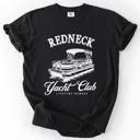 XL Black Redneck Yacht Club Funny Summer Beach Hot Girl Summer Sunshine Comfort Colors Tee