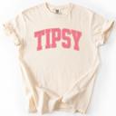  Tipsy Varsity Beach Sunshine Sarcastic Summer Vibe Edition Deluxe Comfort Colors Tee