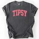 Small Pepper Dark Gray Tipsy Varsity Beach Sunshine Sarcastic Summer Vibe Edition Deluxe Comfort Colors Tee