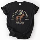 Small Black Yellowstone National Park Wyoming Nature Outdoors Camping Hiking Comfort Colors Tee