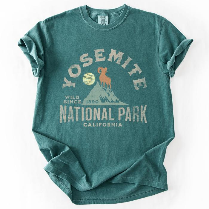 Yosemite National Park Trails And Wilderness Nature Lovers Edition Comfort Colors Tee