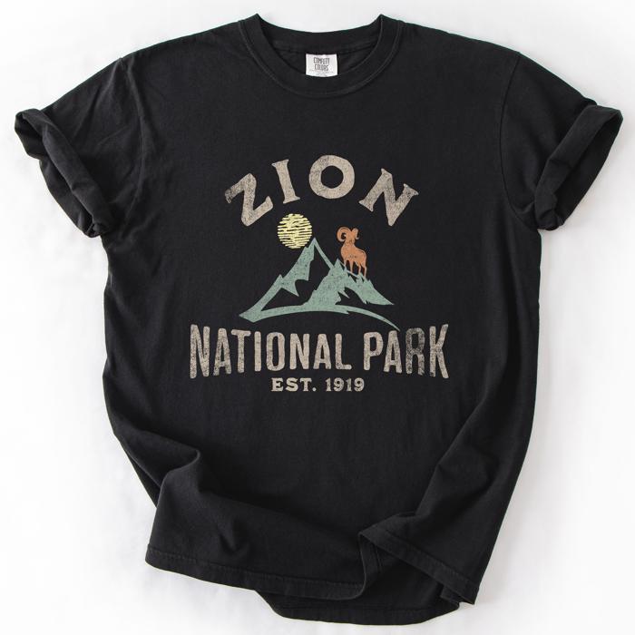 Zion National Park Nature Outdoors Hiking Camping Scenic Landscapes And Trails For Adventurers Comfort Colors Tee
