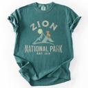 XXXL Blue Spruce Green Zion National Park Nature Outdoors Hiking Camping Scenic Landscapes And Trails For Adventurers Comfort Colors Tee
