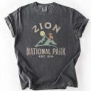Medium Pepper Dark Gray Zion National Park Nature Outdoors Hiking Camping Scenic Landscapes And Trails For Adventurers Comfort Colors Tee