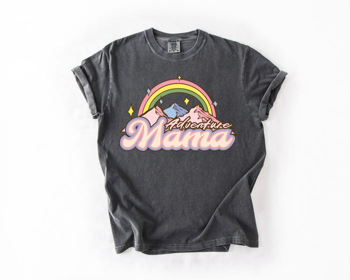Adventure Mama Camping Outdoor Nature Travel Explorer Edition Comfort Colors Tee