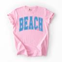 Large Blossom Light Pink Beach Summer Travel Vacation Sun Holiday Wanderlust Seaside Escape Comfort Colors Tee