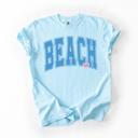 XL Chambray Baby Blue Beach Summer Travel Vacation Sun Holiday Wanderlust Seaside Escape Comfort Colors Tee