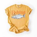 XXL Mustard Fishing Life Boat Lake Sea Camping Outdoor Nature Travel Adventure Comfort Colors Tee