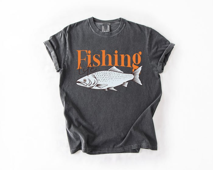 Fishing Life Boat Lake Sea Camping Outdoor Nature Travel Adventure Comfort Colors Tee