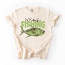 XXL Ivory Cream I'd Rather Be Fishing Boat Lake Life Sea Life Camping Outdoor Nature Travel Comfort Colors Tee