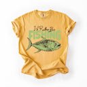XXL Mustard I'd Rather Be Fishing Boat Lake Life Sea Life Camping Outdoor Nature Travel Comfort Colors Tee