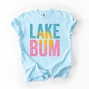 Medium Chambray Baby Blue Lake Bum Boat Lake Life Camping Outdoor Nature Travel Adventure Seekers Comfort Colors Tee