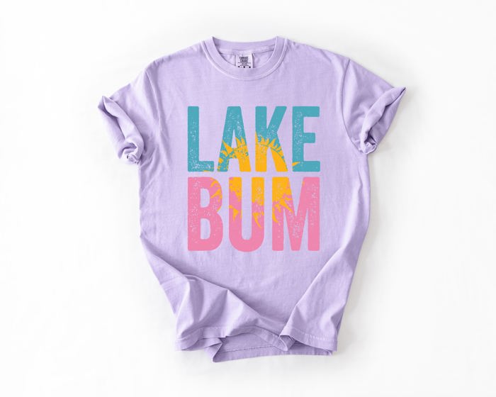 Lake Bum Boat Lake Life Camping Outdoor Nature Travel Adventure Seekers Comfort Colors Tee