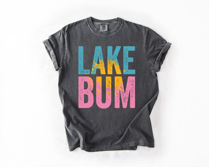 Lake Bum Boat Lake Life Camping Outdoor Nature Travel Adventure Seekers Comfort Colors Tee