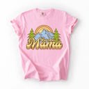 Large Blossom Light Pink Mountain Mama Adventure Boat Lake Life Camping Outdoor Nature Travel Comfort Colors Tee