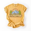 Small Mustard Mountain Mama Adventure Boat Lake Life Camping Outdoor Nature Travel Comfort Colors Tee