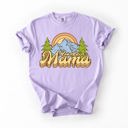 Medium Orchid Light Purple Mountain Mama Adventure Boat Lake Life Camping Outdoor Nature Travel Comfort Colors Tee