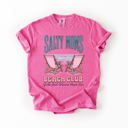 Large Crunchberry Pink Salty Moms Beach Club Summer Beach Sea Life Outdoor Travel Western Country Comfort Colors Tee