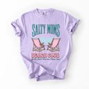 Small Orchid Light Purple Salty Moms Beach Club Summer Beach Sea Life Outdoor Travel Western Country Comfort Colors Tee