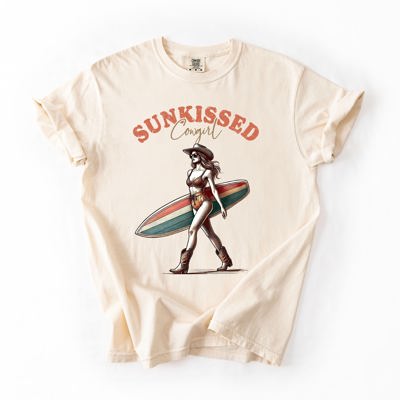 Sun Kissed Cowgirl Summer Beach Sea Life Outdoor Travel Western Country Comfort Colors Tee