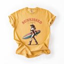Medium Mustard Sun Kissed Cowgirl Summer Beach Sea Life Outdoor Travel Western Country Comfort Colors Tee