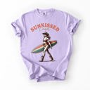 Large Orchid Light Purple Sun Kissed Cowgirl Summer Beach Sea Life Outdoor Travel Western Country Comfort Colors Tee