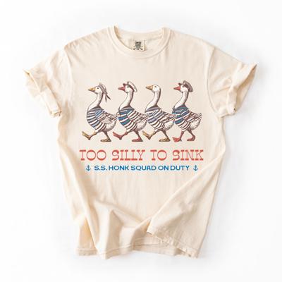 Too Silly To Sink Goose Beach Vacation Summer Travel Sundrenched Holiday Sun Edition Comfort Colors Tee