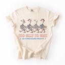 Small Ivory Cream Too Silly To Sink Goose Beach Vacation Summer Travel Sundrenched Holiday Sun Edition Comfort Colors Tee