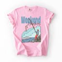 Large Blossom Light Pink Weekend Hooker Adventure Boat Lake Life Camping Outdoor Nature Travel Comfort Colors Tee
