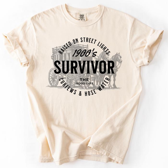 1900s Survivor, Funny Gen X Nostalgia Attitude, Sarcastic Retro Humor For Bold Collectors Comfort Colors Tee