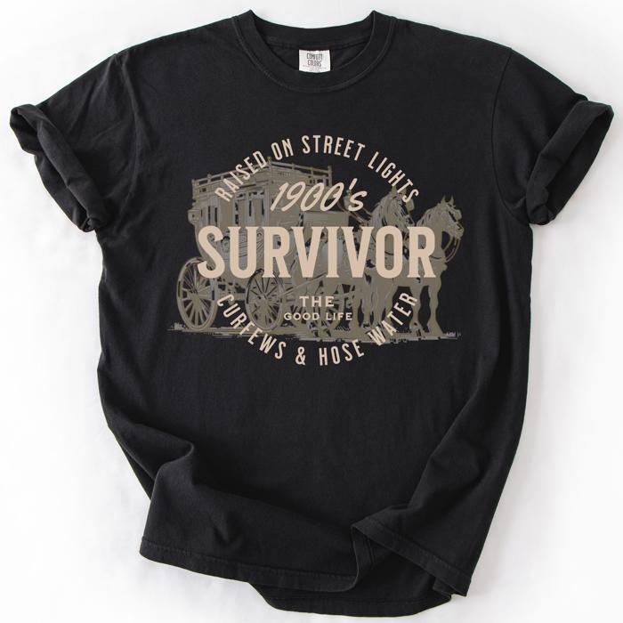 1900s Survivor, Funny Gen X Nostalgia Attitude, Sarcastic Retro Humor For Bold Collectors Comfort Colors Tee