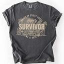XL Pepper Dark Gray 1900s Survivor, Funny Gen X Nostalgia Attitude, Sarcastic Retro Humor For Bold Collectors Comfort Colors Tee