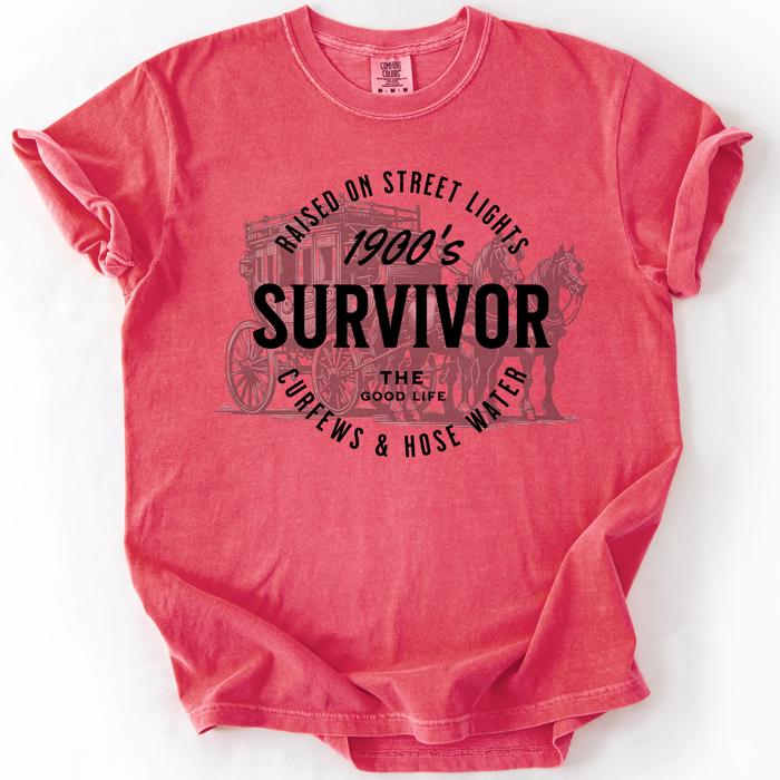 1900s Survivor, Funny Gen X Nostalgia Attitude, Sarcastic Retro Humor For Bold Collectors Comfort Colors Tee
