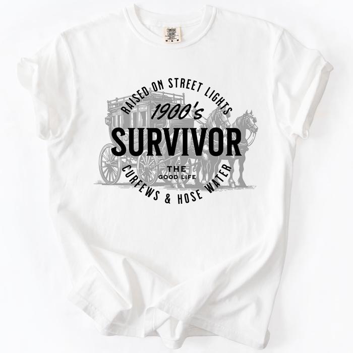 1900s Survivor, Funny Gen X Nostalgia Attitude, Sarcastic Retro Humor For Bold Collectors Comfort Colors Tee