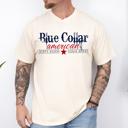 XXXL Ivory Cream Blue Collar American, Dirty Hands, Clean Money Dad Husband Graphic Comfort Colors Tee
