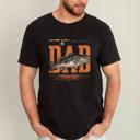 Large Black Dad's Camo Fishing Camp Outdoors Enthusiast Who Loves Lakes Rivers And Trails Comfort Colors Tee