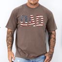  Dad Patriotic American Flag Stars and Stripes USA Proud Father Comfort Colors Tee